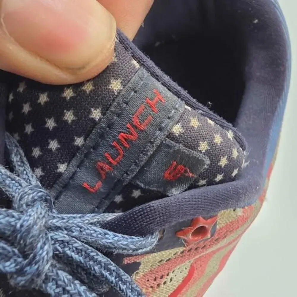 Brooks Launch 6 Old Glory USA Flag Running Shoes Womens Size 10 B 1202851B166